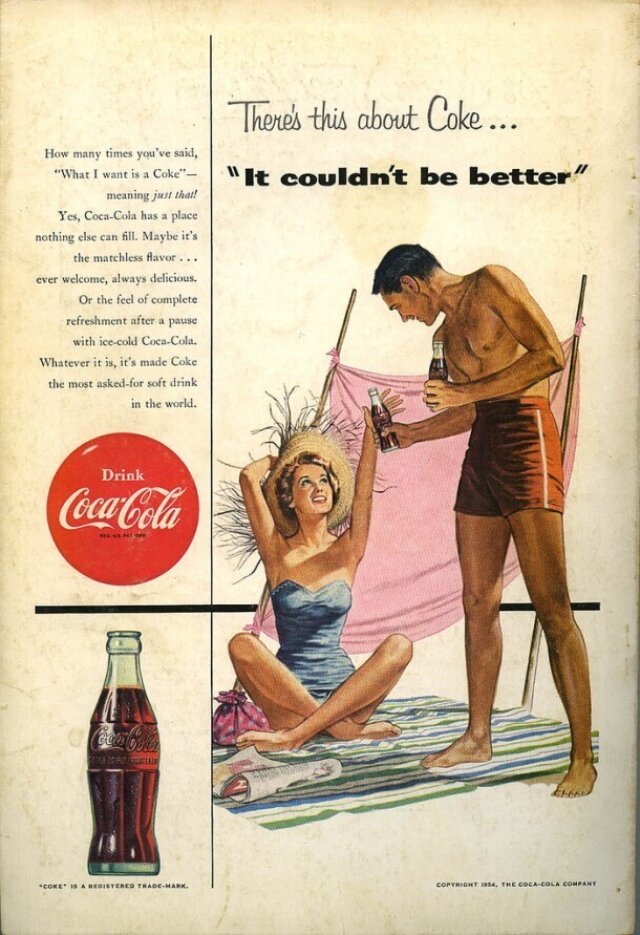 Coca Cola Werbung 1954